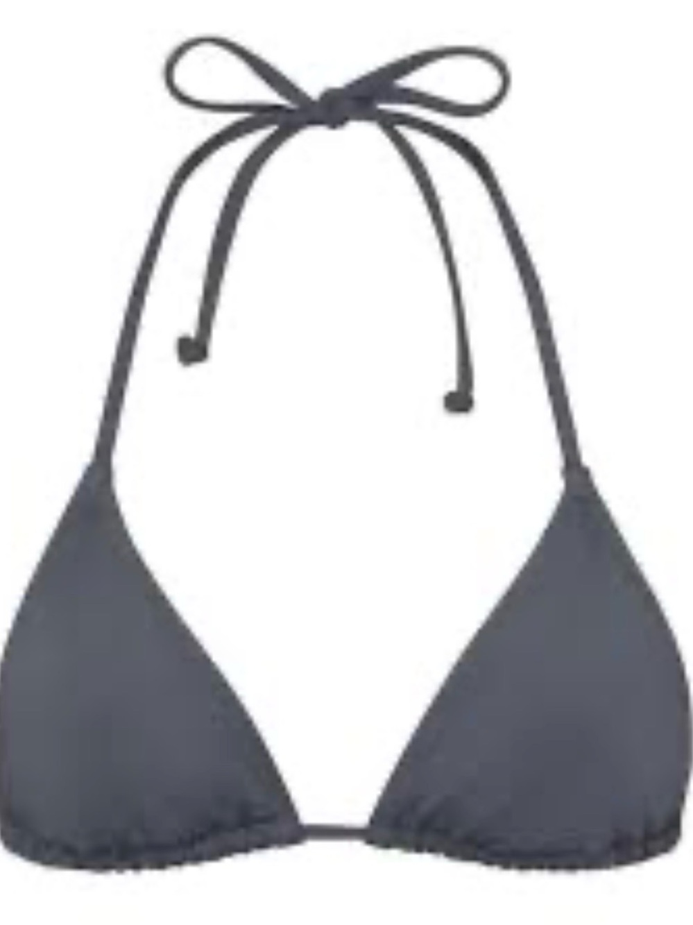 SKIMS Solid Charcoal Triangle Halter Bikini Top